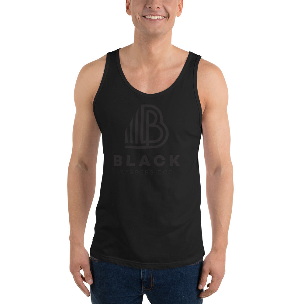 Mens Barbers Doc Tank Top - Black | Grey