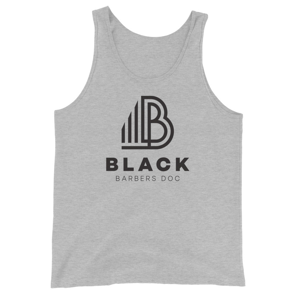 Mens Barbers Doc Tank Top - Black | Grey